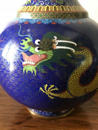 Estate Old House Chinese Antique Cloisonne Vase made by 老天利 4