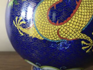 Estate Old House Chinese Antique Cloisonne Vase made by 老天利 5