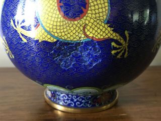 Estate Old House Chinese Antique Cloisonne Vase made by 老天利 6