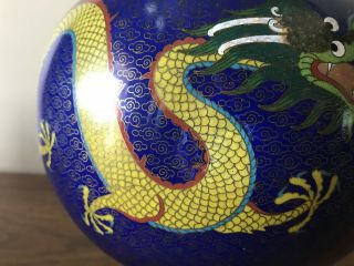 Estate Old House Chinese Antique Cloisonne Vase made by 老天利 7