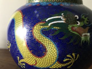Estate Old House Chinese Antique Cloisonne Vase made by 老天利 8