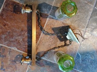 Arts & Crafts/mission Brass chandelier,  light fixture,  antique,  sconce,  lamp 8 6