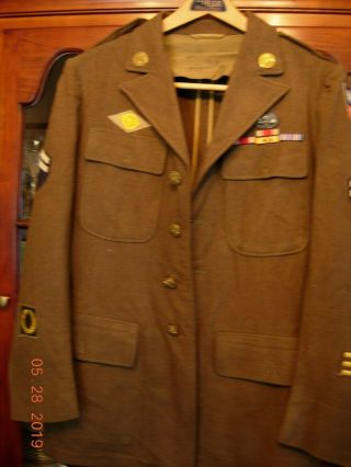 World War Two Army China Burma India Theatre Command Army Tunic W Patches