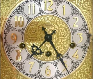 Ansonia " Gold Medallion® Wall Clock " Model 618 - Keywound Pendulum W/triple Chimes
