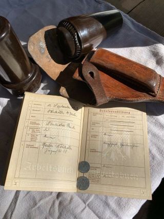 Wwii German Holster,  Arbietsbuch And More