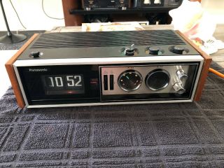 Vintage Premium 1972 Panasonic National Rc - 7469 Flip Snooze Alarm Lighted Clock