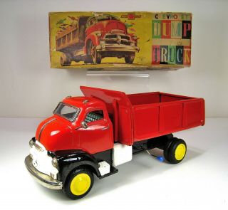 Yonezawa Tin Friction 1954 Chevrolet Coe Dump Truck 12 "