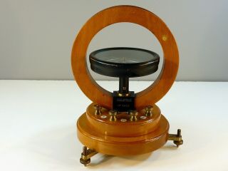 A Good Wood & Brass Tangential Galvanometer By Philip Harris Birmingham