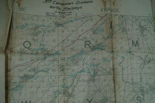 Ww1 3rd Canadian Division 60 Cm Railways France Bucquoy Sheet Trench Map 1918