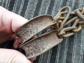 Rare Small Antique Wrought Iron Legcuffs Shackles Leg Irons Ottoman Slave