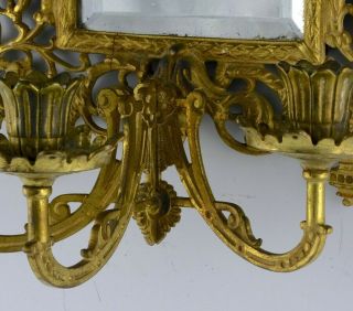 c1880 GOLD GILT BRONZE BACCHUS FIGURAL CHANDELIER CANDLE WALL SCONCE 10