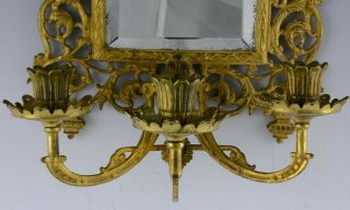 c1880 GOLD GILT BRONZE BACCHUS FIGURAL CHANDELIER CANDLE WALL SCONCE 8