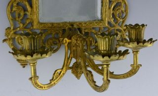c1880 GOLD GILT BRONZE BACCHUS FIGURAL CHANDELIER CANDLE WALL SCONCE 9