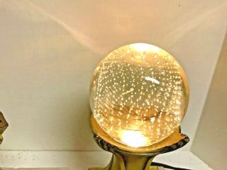 Antique J.  B.  Hirsch Gerdago Art Deco Harlequin Pixie Glass Ball Lamp 10