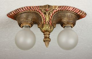 20 ' s ART DECO Antique Vintage Ceiling Light FIxture CHANDELIER 4 AVAILABLE 5