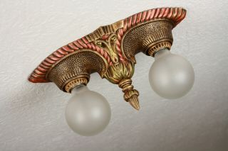 20 ' s ART DECO Antique Vintage Ceiling Light FIxture CHANDELIER 4 AVAILABLE 6