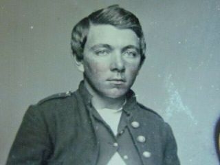 Young Civil War Soldier Tintype Photograph