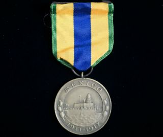 Us Navy 1911 - 1917 - " Mexican Service Medal " S/n 4490 -