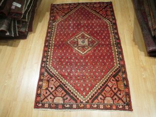 3x5 Circa 1930 Persian Antique Geometric Handmade - Woven Wool Rug Runner 197