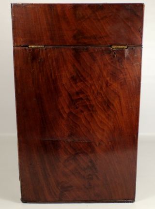 Antique English Georgian Mahogany Wood Knife Document Stationary Bottle Box 5