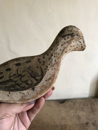 Folky Old Antique Hand Painted Wooden Shorebird Lure Decoy AAFA 3 11