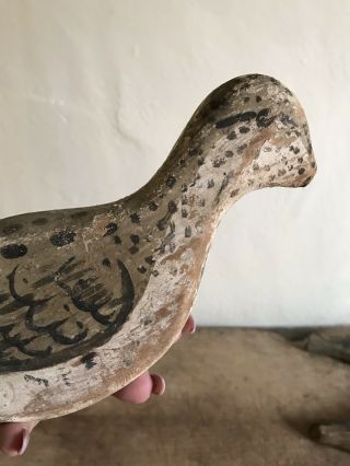 Folky Old Antique Hand Painted Wooden Shorebird Lure Decoy AAFA 3 3