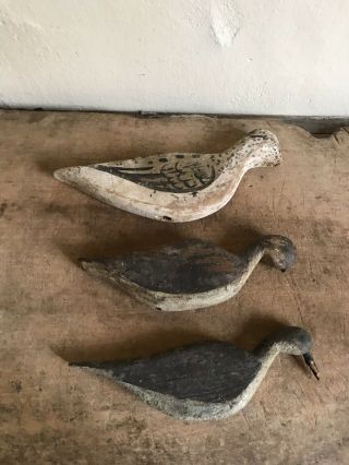Folky Old Antique Hand Painted Wooden Shorebird Lure Decoy AAFA 2 7
