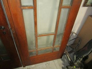 Beveled Glass Estate Find French Wood Door Architectural Vintage 32 x 79 1/2 Ea. 5