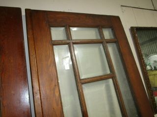 Beveled Glass Estate Find French Wood Door Architectural Vintage 32 x 79 1/2 Ea. 6