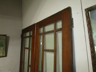 Beveled Glass Estate Find French Wood Door Architectural Vintage 32 x 79 1/2 Ea. 7