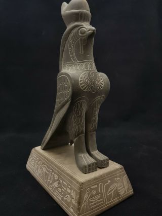 Ancient Egyptian ANTIQUITIES STATUE Of GOD HORUS EGYPT ANTIQUE Bazalt STONE BC 2