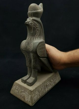 Ancient Egyptian ANTIQUITIES STATUE Of GOD HORUS EGYPT ANTIQUE Bazalt STONE BC 4