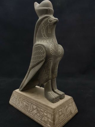 Ancient Egyptian ANTIQUITIES STATUE Of GOD HORUS EGYPT ANTIQUE Bazalt STONE BC 6