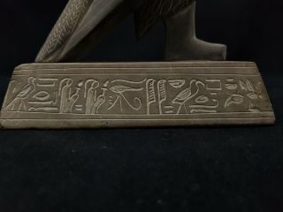 Ancient Egyptian ANTIQUITIES STATUE Of GOD HORUS EGYPT ANTIQUE Bazalt STONE BC 7