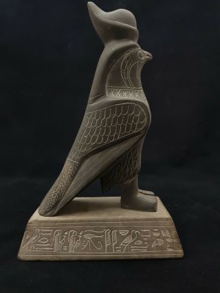 Ancient Egyptian ANTIQUITIES STATUE Of GOD HORUS EGYPT ANTIQUE Bazalt STONE BC 9