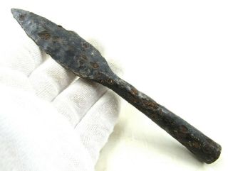 Authentic Medieval Viking Era Military Iron Socketed Spear Head - L644