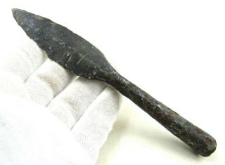 AUTHENTIC MEDIEVAL VIKING ERA MILITARY IRON SOCKETED SPEAR HEAD - L644 2