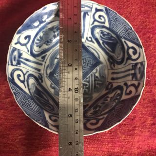 Ming dynasty Wanli Period kraak Klaptmus Bowl Blue And White Antique 12