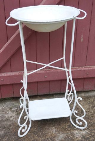 French Washstand Wash Basin Stand Vanity Bath Hand Wrought Iron 19th C