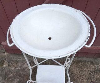French Washstand Wash Basin Stand Vanity Bath Hand Wrought Iron 19th C 6