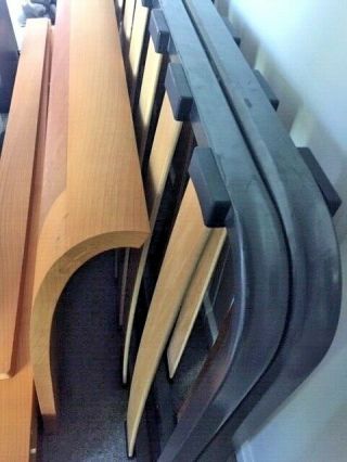 Mid Century Modern Teak Platform Bed Queen Arts and Crafts Wood Roche Bobois 9