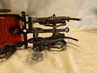 Vintage 1890 Carpenter Toy Cast Iron Two Horse Dump Cart 10