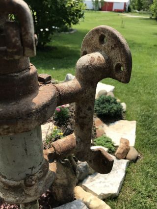 Antique Vintage Cast Iron Water Hand Pump Farm House Garden Decor C J HARTLEY CO 6