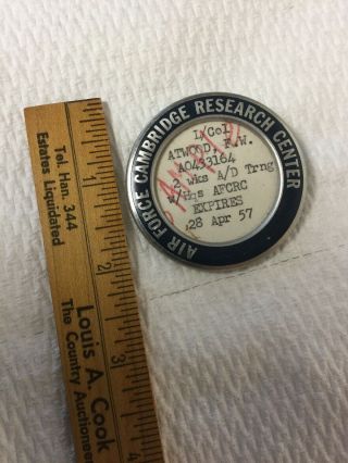VTG Employee Badge Air Force Cambridge Research Center Anderson & Sons Westfield 2