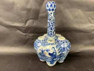 18th/19th C.  Chinese Blue and White Conjoined Six - Mouthed Vase 3
