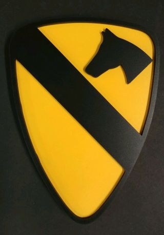 Us Army 1st Cavalry Division " First Team " Unit 3d Plaque Military