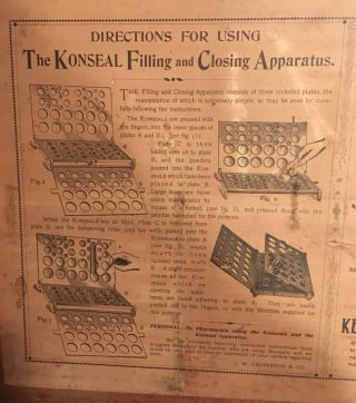 Antique The Konseal Filling & Closing Apparatus J.  M.  GROSVENOR & Co.  Apothecary 4