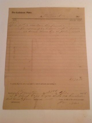 Confederate Requisition Order April 1865