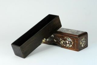 An Antique Chinese Mother of Pearl Inlay Opium Box Casket 19th century 5