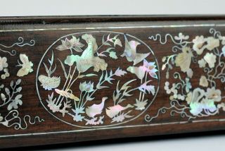 An Antique Chinese Mother of Pearl Inlay Opium Box Casket 19th century 9